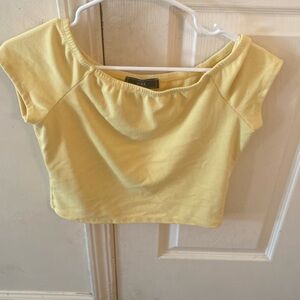 Yellow cropped top